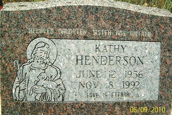 Gravestone of a young woman
