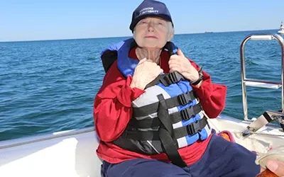 Grace Sails a Sailboat