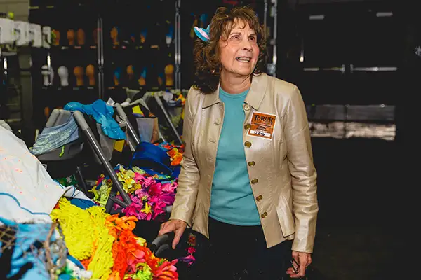 Carolyn is excited to see the costumes