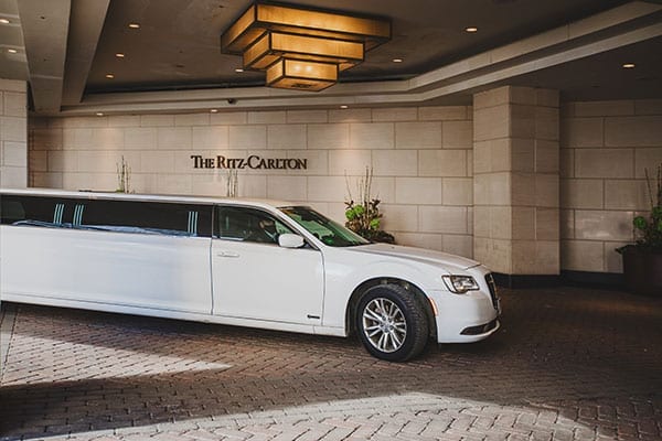 Limousine in front of Ritz Carlton for Darlene's anniversary wish