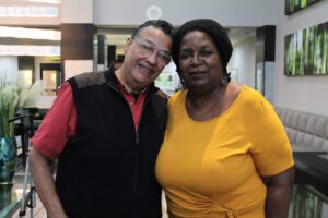 Wish recipient Patricia sits reunited with brother Steve