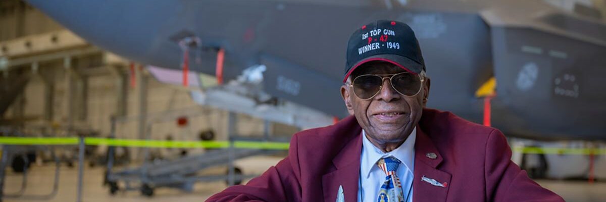 Colonel James Harvey recognized as one of original Top Gun winners with Tuskegee Airmen