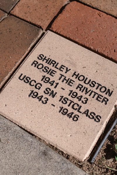 Brick honoring Shirley states Rosie the Riveter 1941-1943 USCG SN 1943-1946