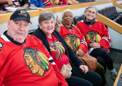 Four Lifelong Fans Cheer on the Blackhawks