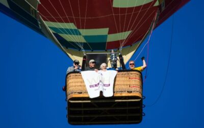 Regina Rides in a Hot Air Balloon over the Flatirons