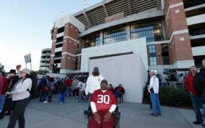Hillard S. 66, attends his first ever Alabama football game.