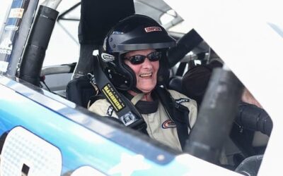 Ginny Rides in a NASCAR Race Car