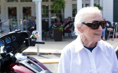 Mildred, 93, rides a motorcycle for the first time