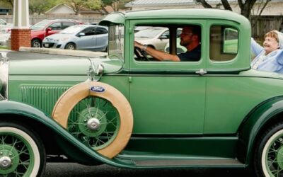 Caren Takes a Ride in a Rumble Seat