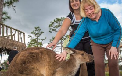 Debbie Interacts with Exotic Animals