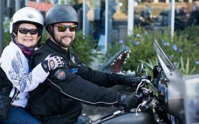 Helen Hits the Road on a Harley Motorcycle