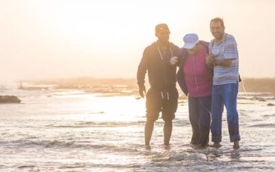 Rebecca, 66, spends a day on on the beach for the first time in her life