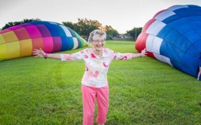 Beverly Flies in a Hot Air Balloon