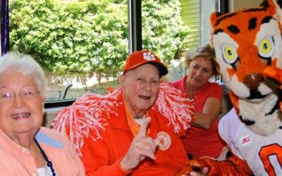 Roy Meets the Clemson Tiger Mascot