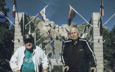 Irving Flies Over Mount Rushmore