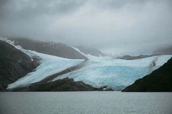 A glacier near the Kenai Fjords National Park in Alaska.