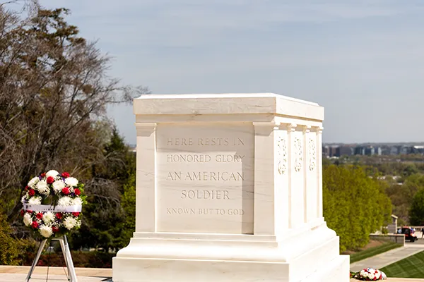 The Tomb of the Unknown Solider in Arlington National Cemetery.