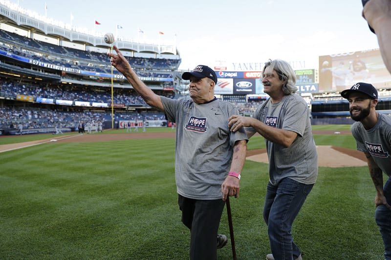 Former NY Firefighter Throws First-Pitch at Yankee Stadium