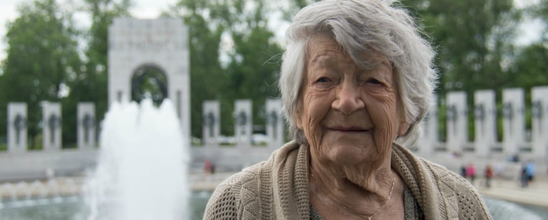 Navy Veteran Annette Visits WWII Memorial